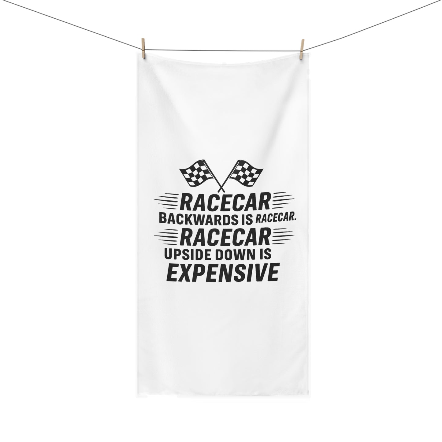 Racecar Backwards Mink-Cotton Beach Towel