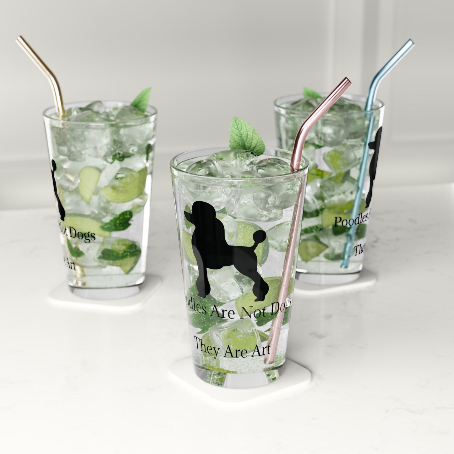 Not Dogs Drinking Glass
