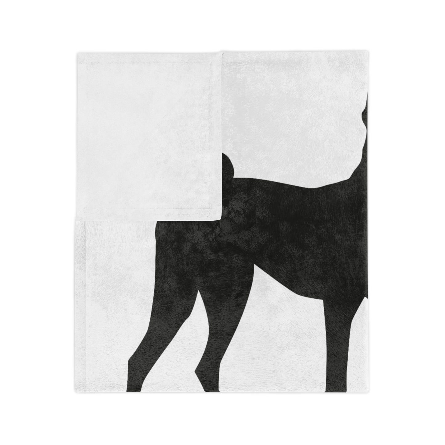 Basenji Silhouette Velveteen Microfiber Blanket