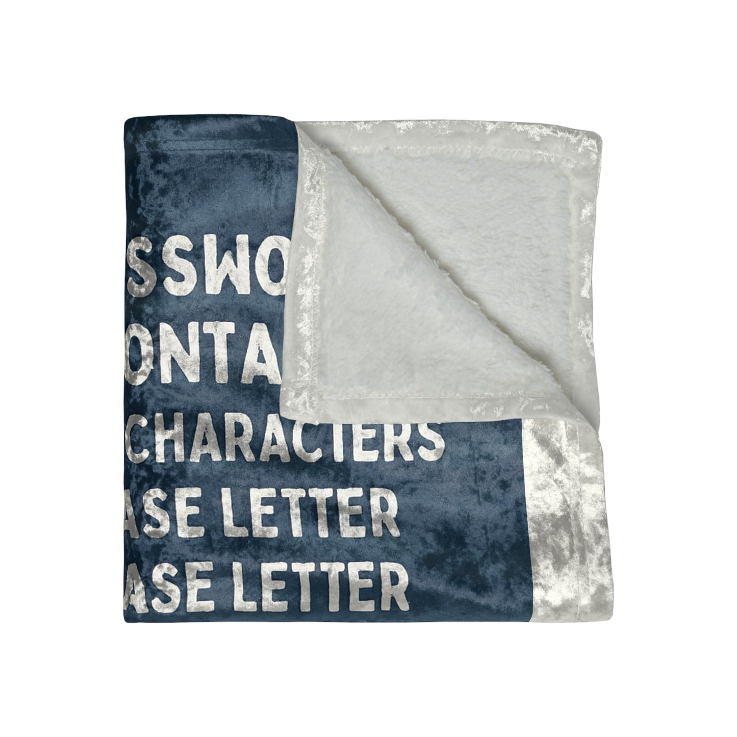 Password Crushed Velvet Blanket