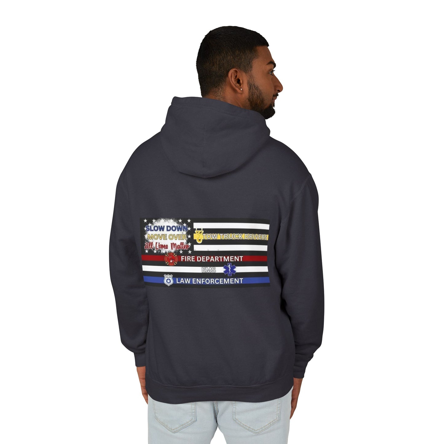 Slow Down Move Over Flag Unisex Lightweight Hoodie