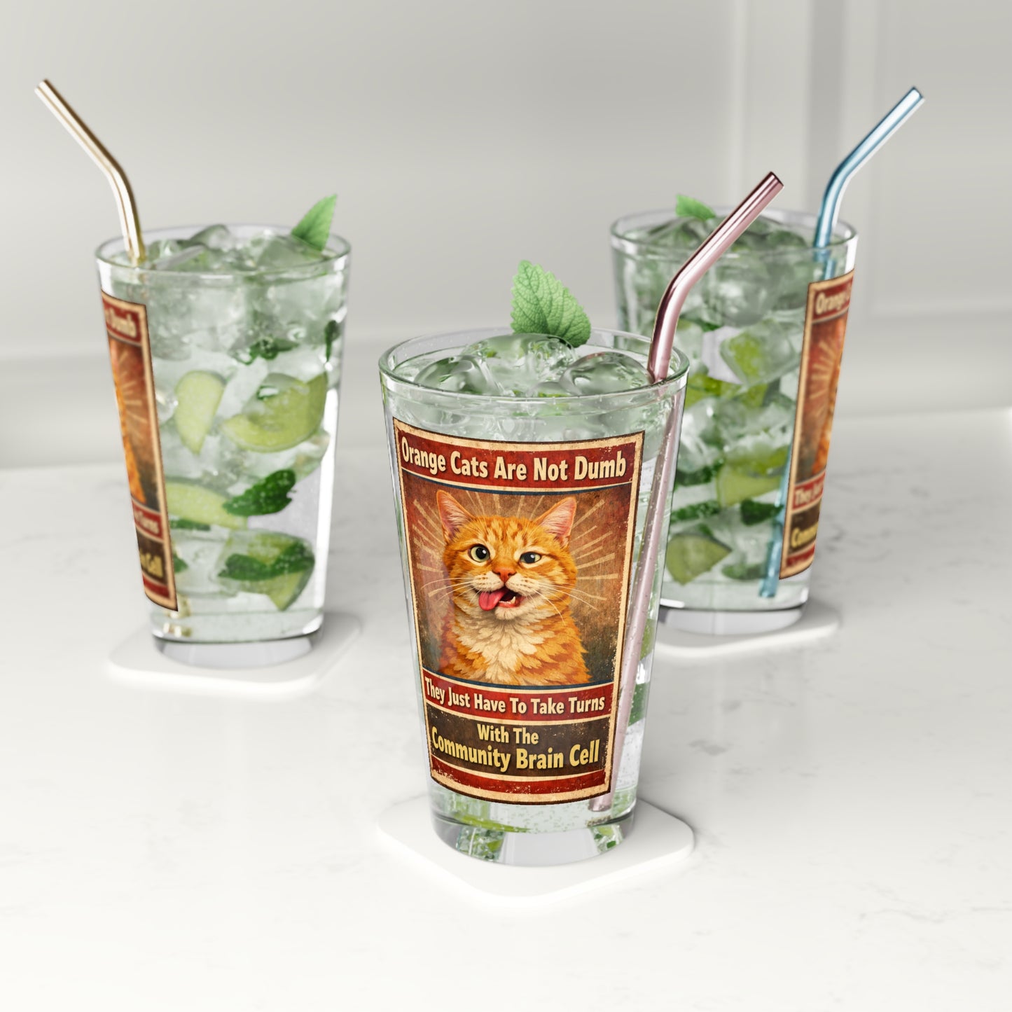 Community Brain Cell Drinking Glass