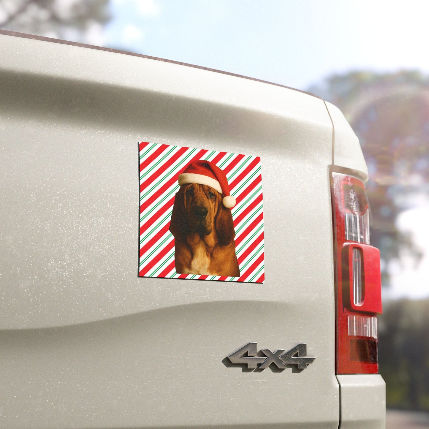 Santa Paws Bloodhound Indoor/Outdoor Magnet