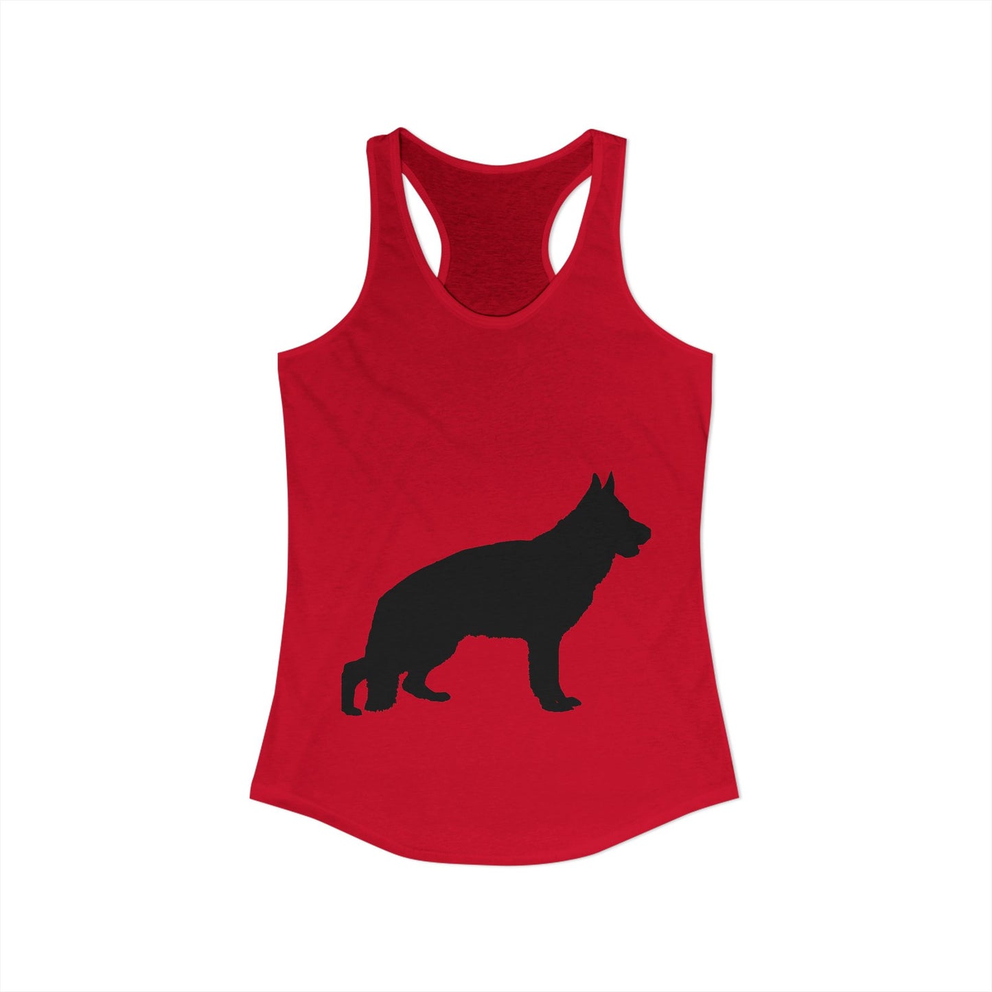 German Shepherd Silhouette Women's Racerback Tank