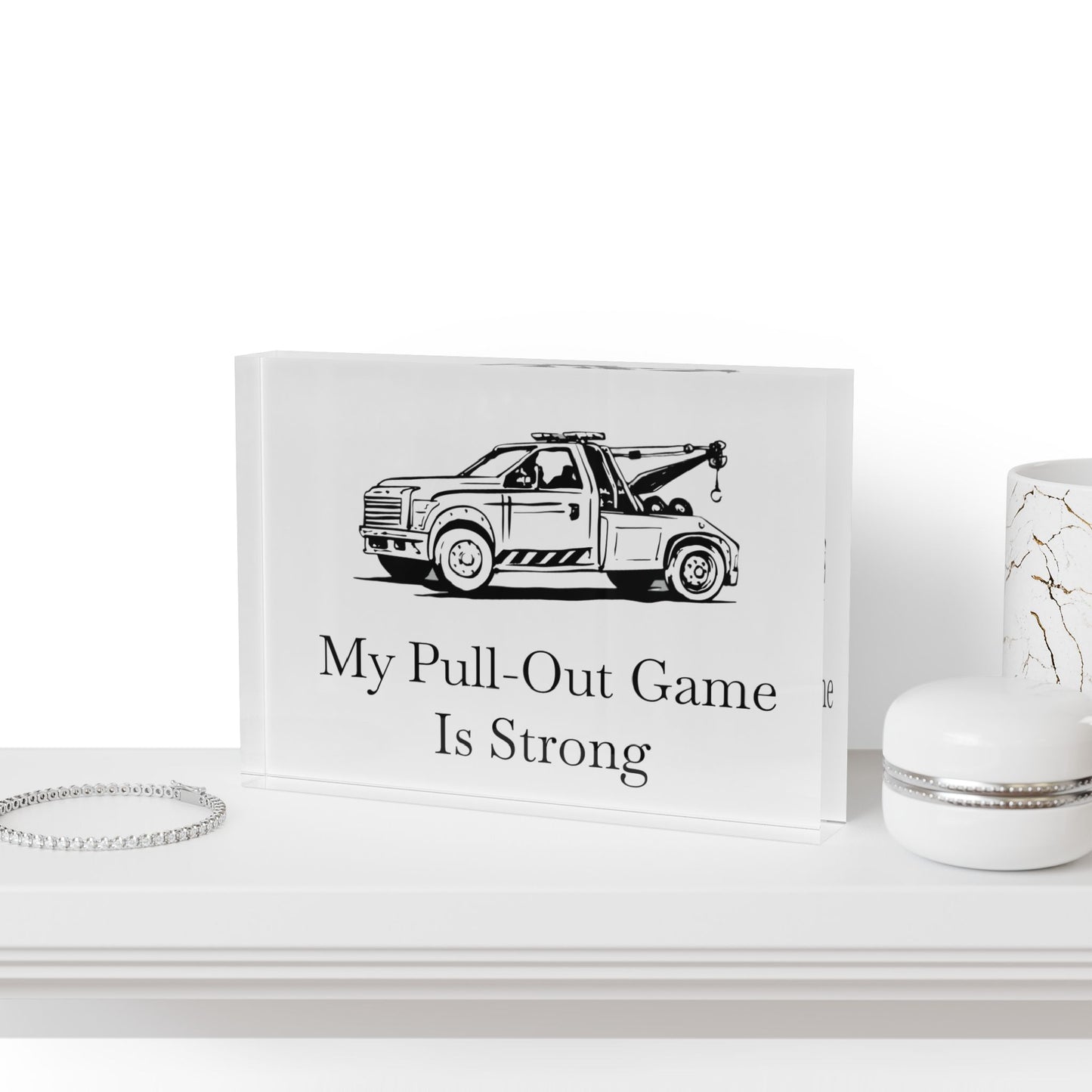 Pull Out Wheel Lift Tow Truck Acrylic Photo Block