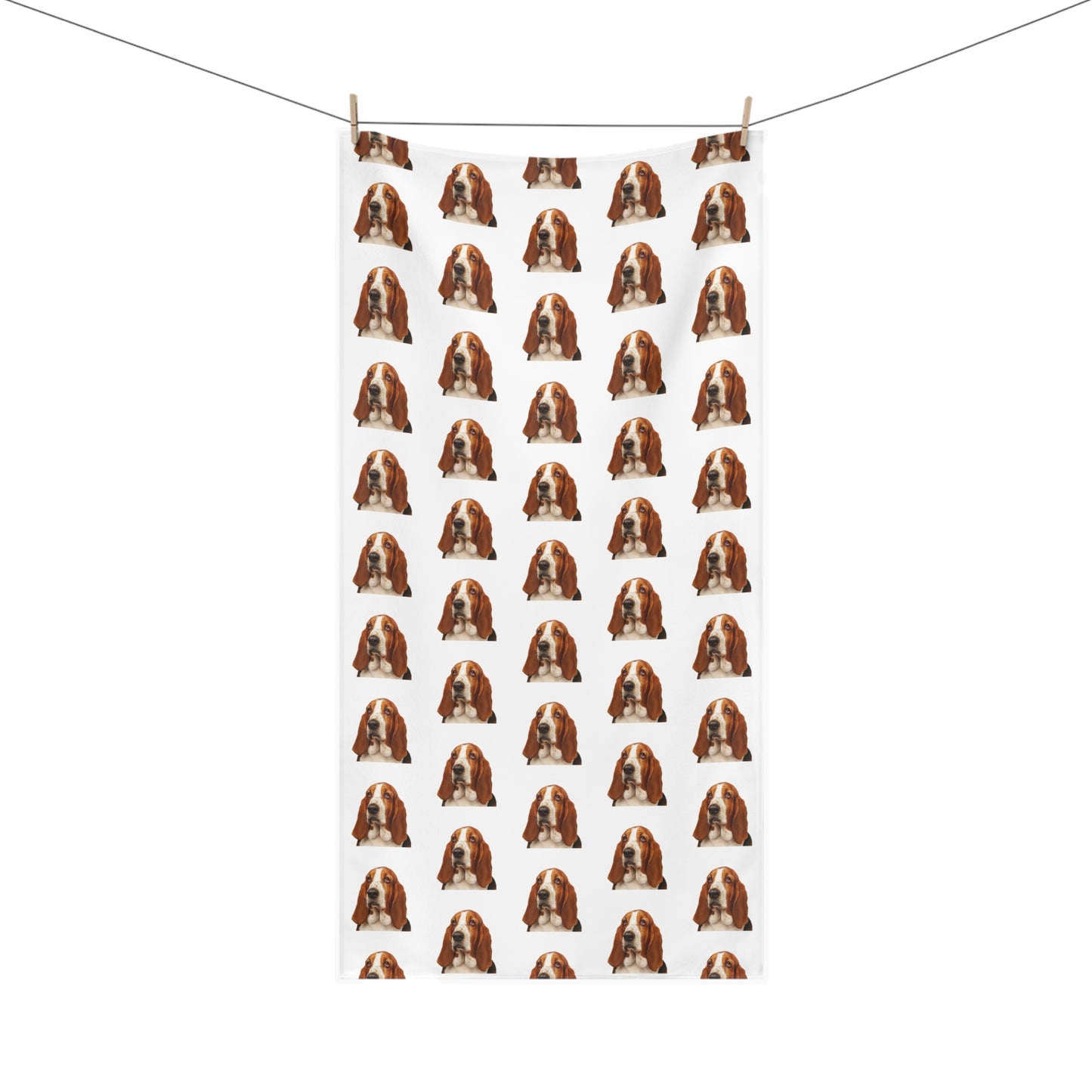 Basset Head Mink-Cotton Beach Towel