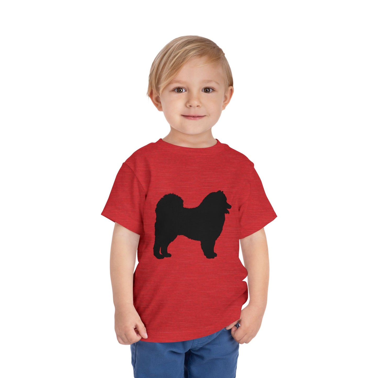 Samoyed Silhouette Toddler Unisex Short Sleeve Crewneck Tee