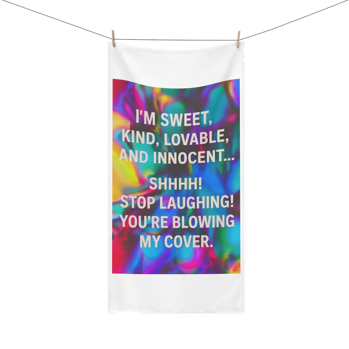 Blowing My Cover Mink-Cotton Beach Towel