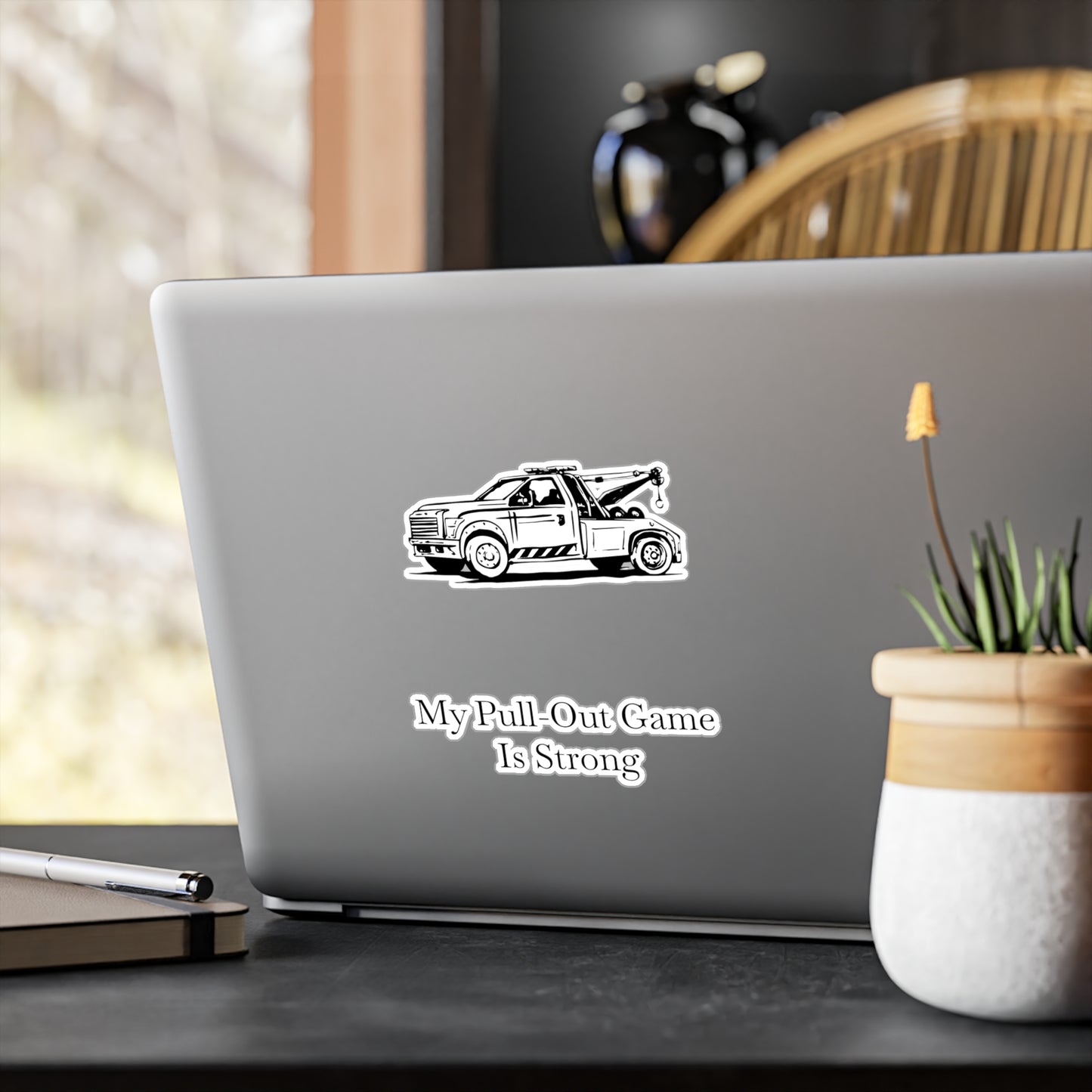 Pull Out Wheel Lift Tow Truck Vinyl Decal