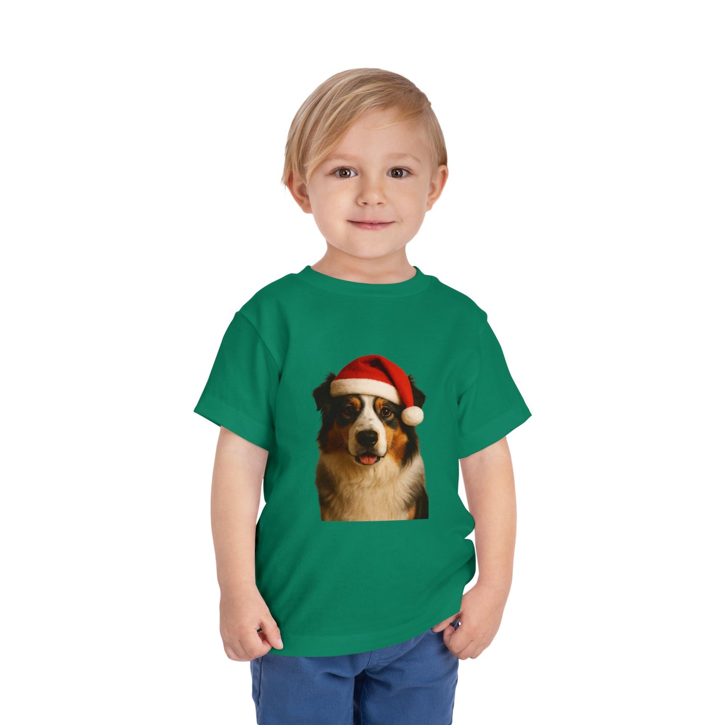 Santa Paws Aussie Toddler Unisex Short Sleeve Crewneck Tee