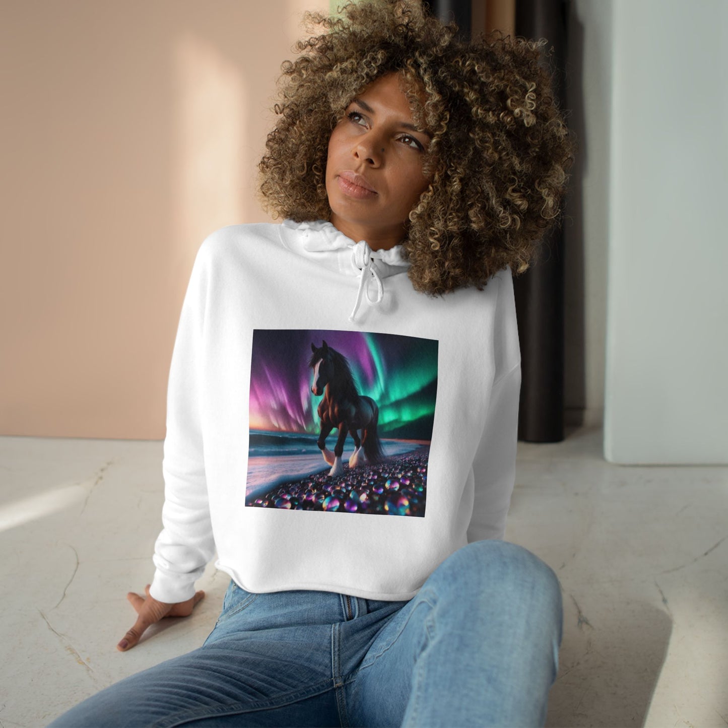 Midnight Magic Women's Crop Hoodie