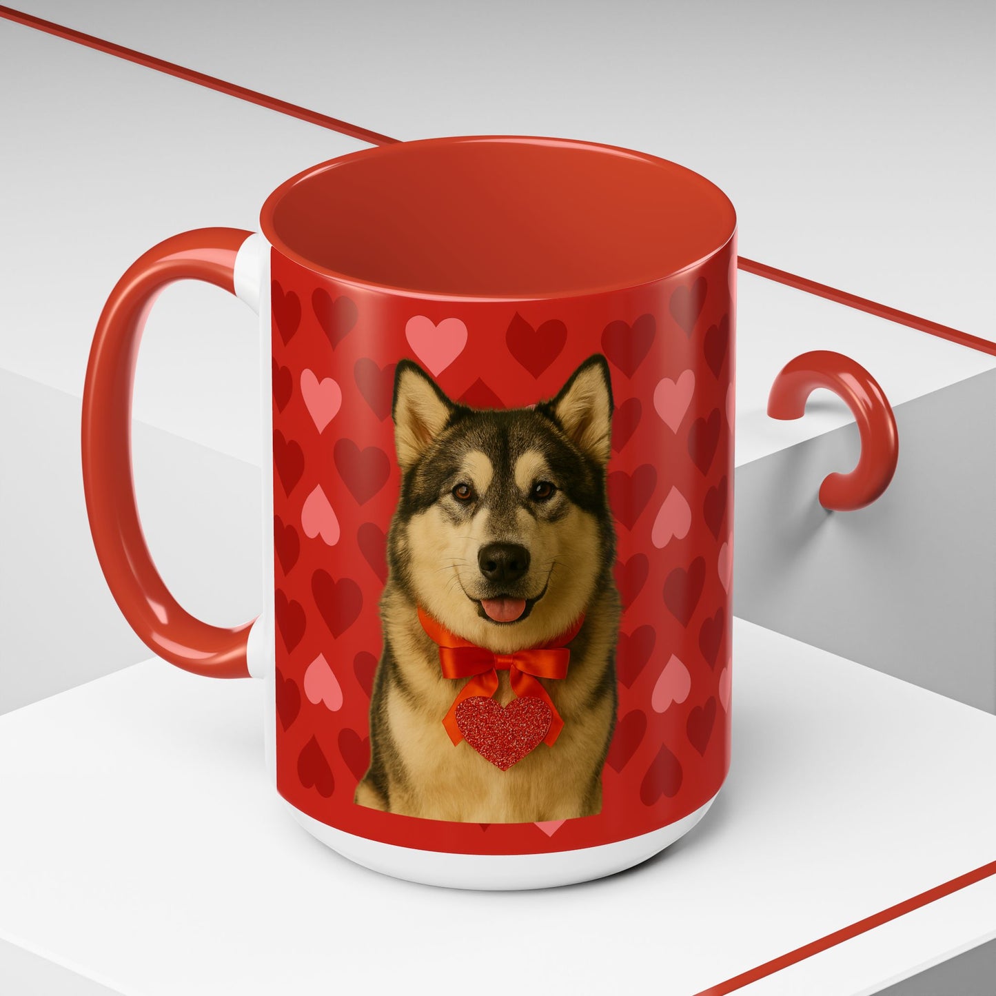 Cupid's Companion Malamute 2-Tone Coffee Mug
