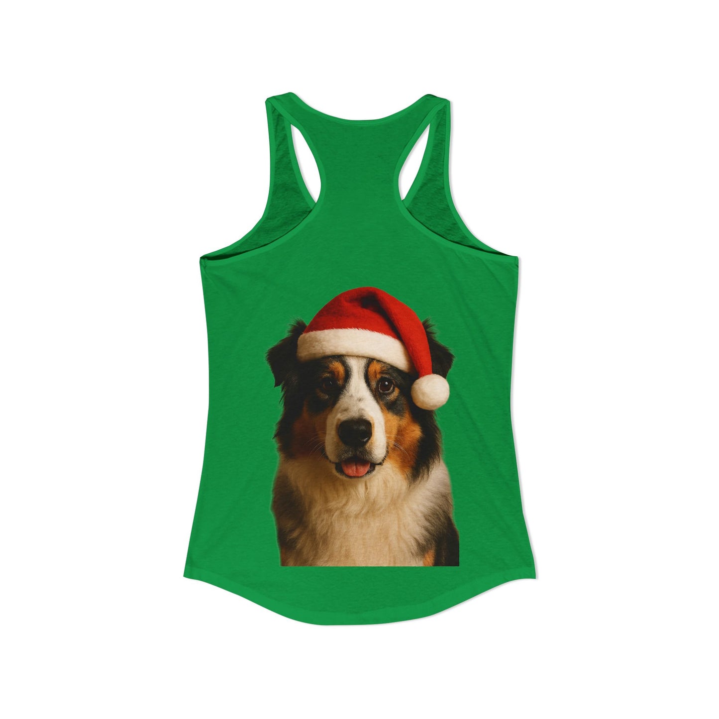 Santa Paws Aussie Women's Racerback Tank