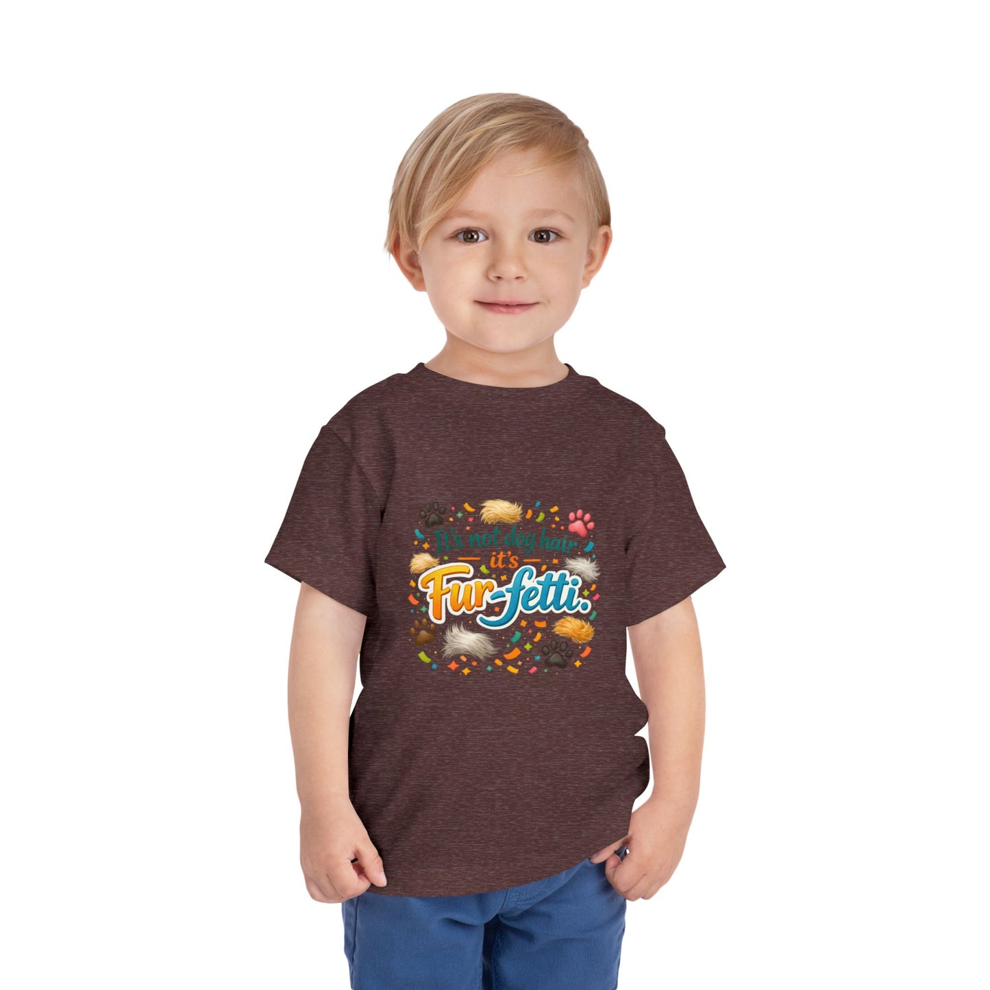 Fur-Fetti Dog Toddler Unisex Short Sleeve Crewneck Tee