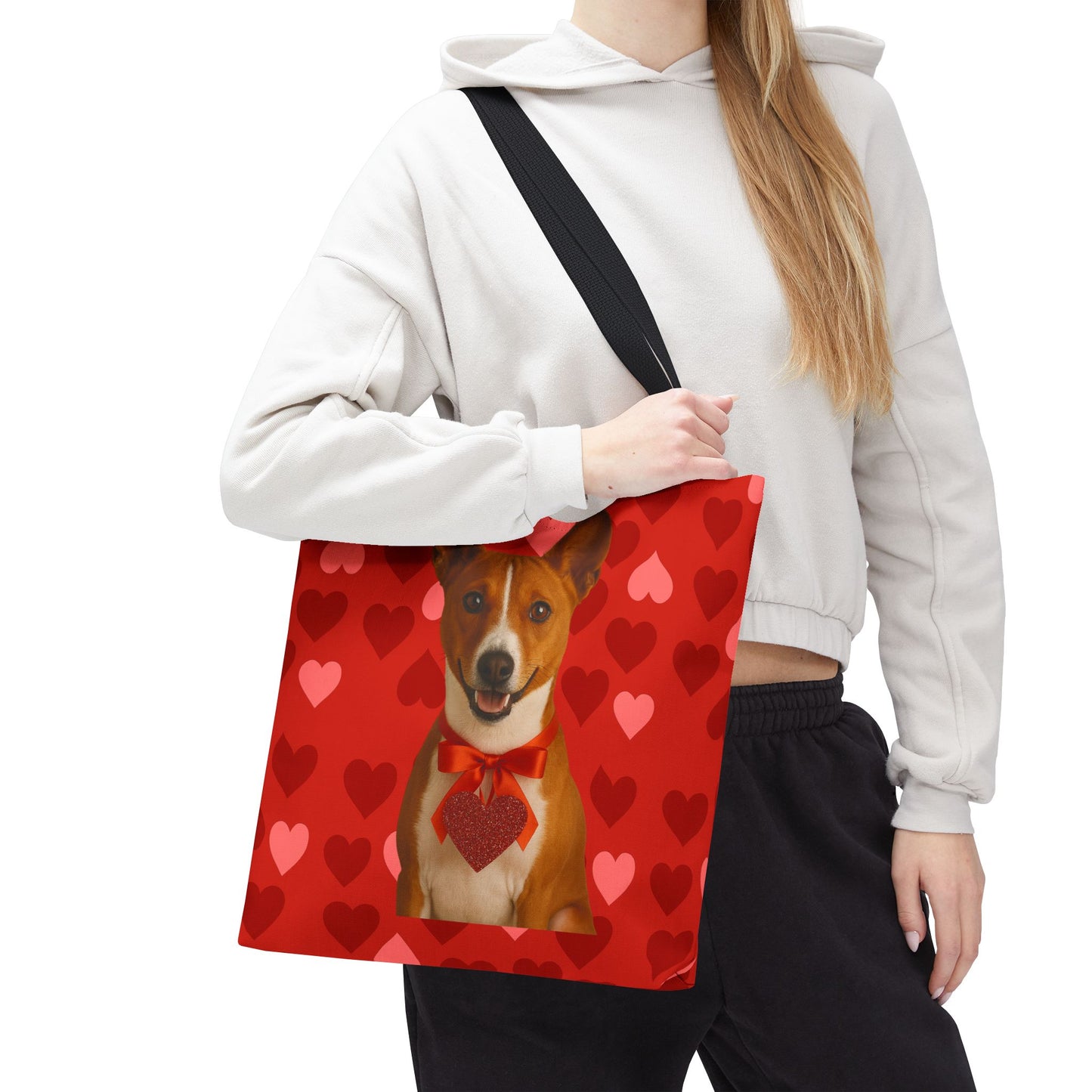 Cupid's Companion Basenji Tote Bag