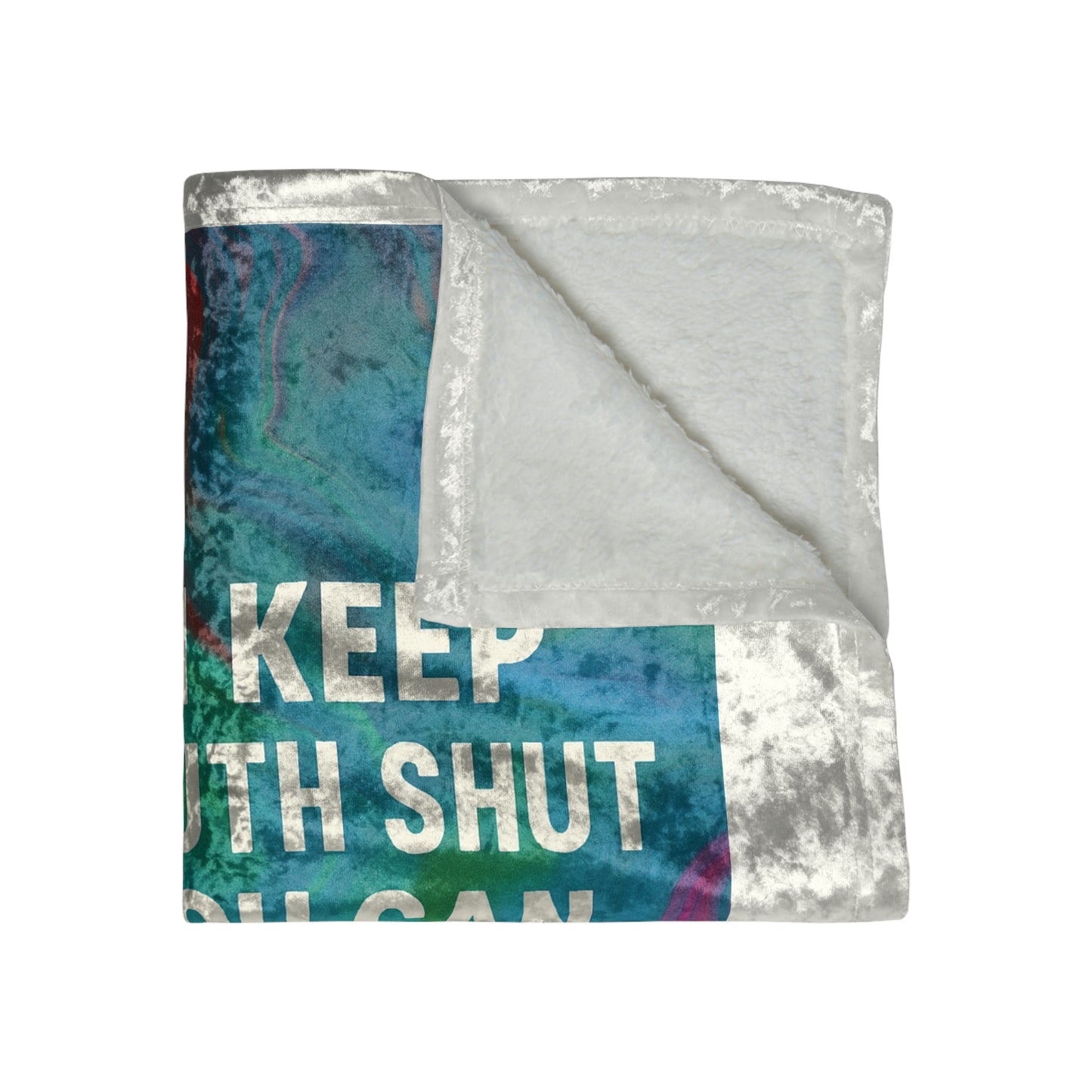 Subtitles Crushed Velvet Blanket