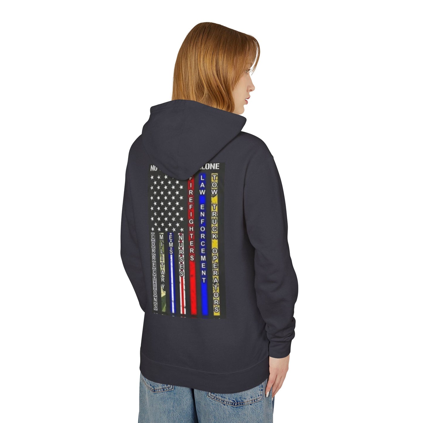 No One Fights Alone Unisex Lightweight Hoodie