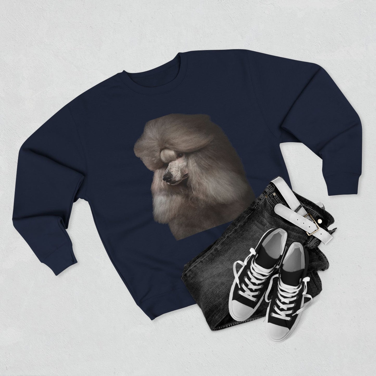 Poodle Head Unisex Crewneck Sweatshirt