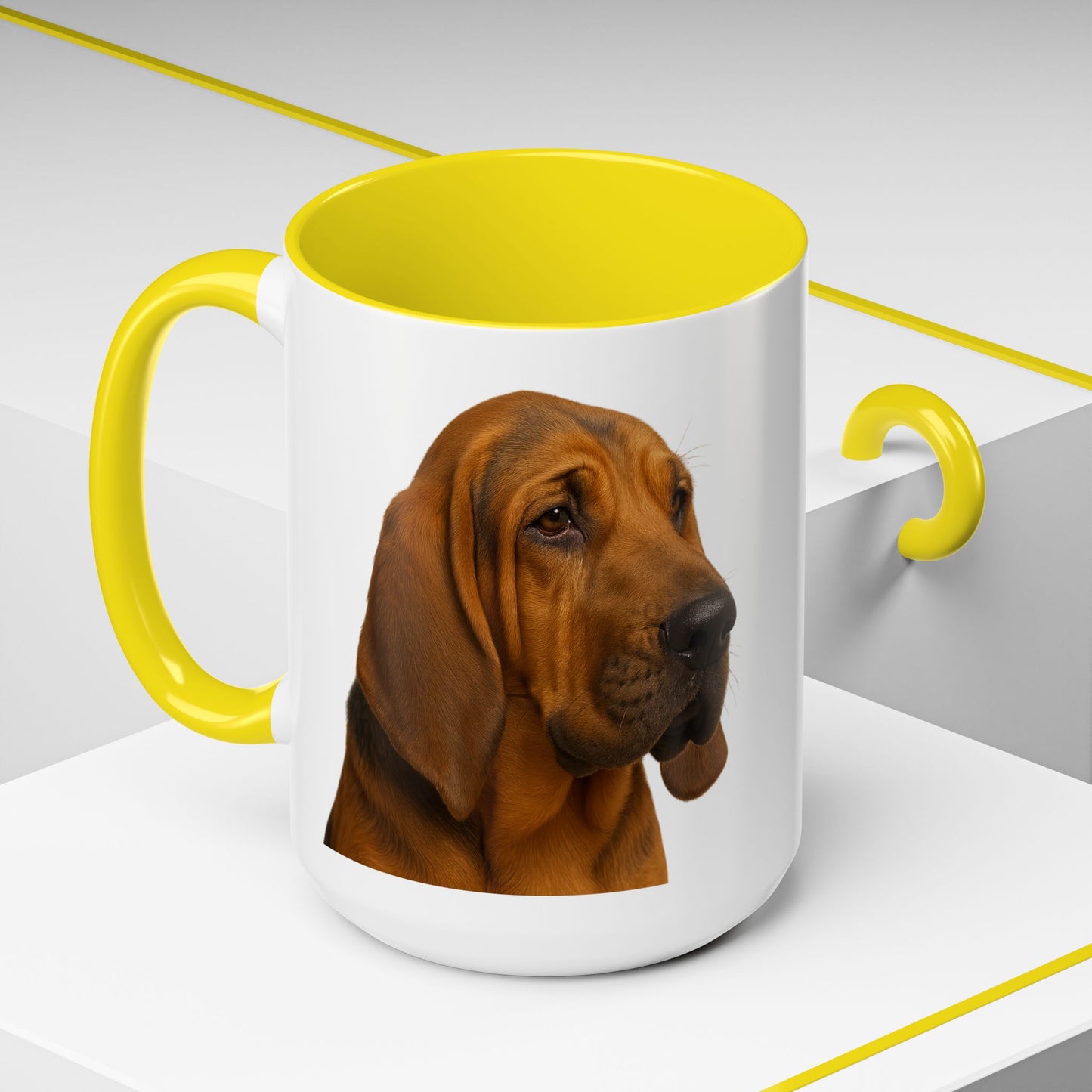 Bloodhound Head 2-Tone Coffee Mug