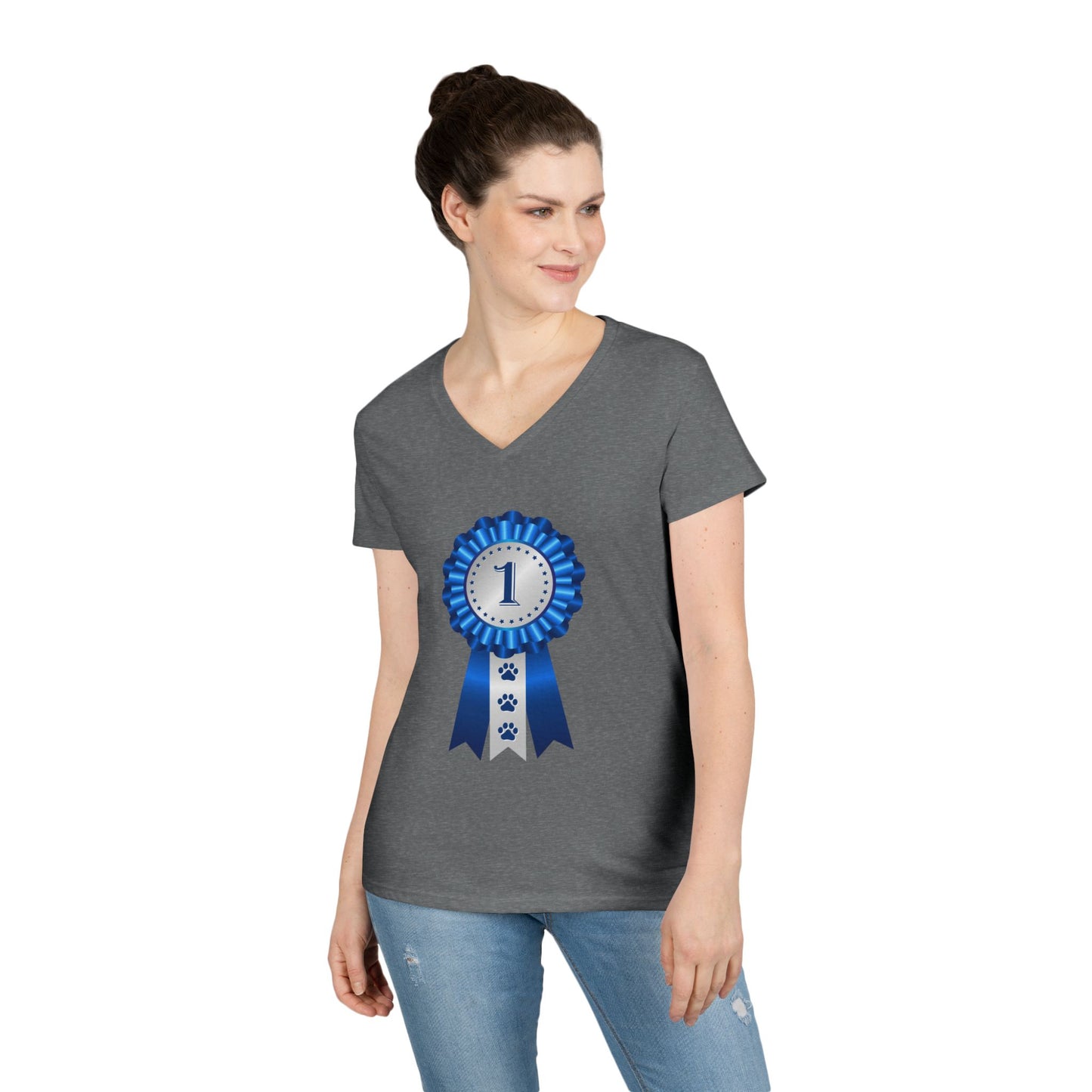 Show Ribbon Women's V-Neck T-Shirt