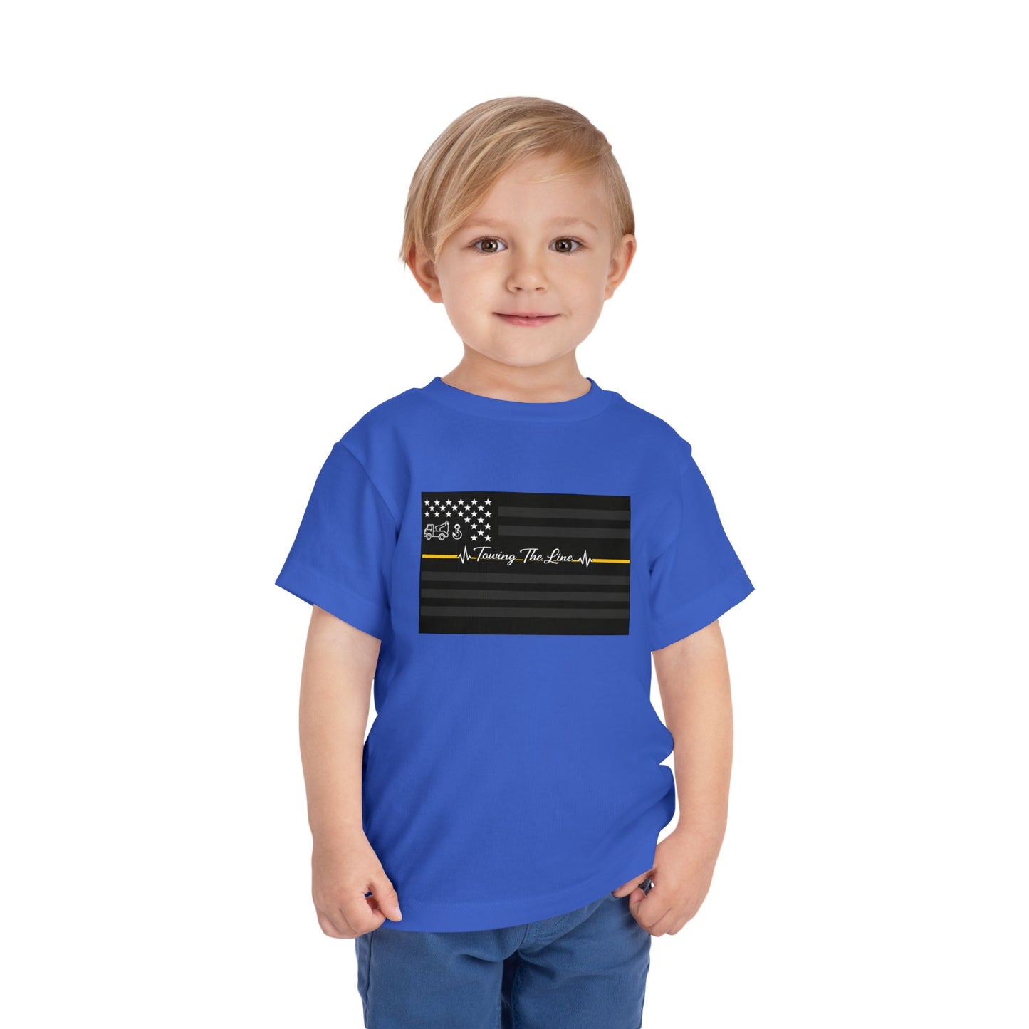 Thin Yellow Line Toddler Unisex Short Sleeve Crewneck Tee