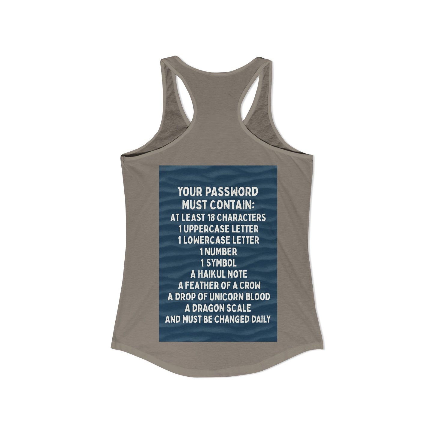 Password Women's Racerback Tank