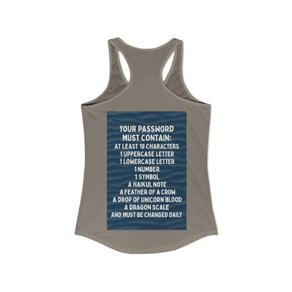 Password Women's Racerback Tank