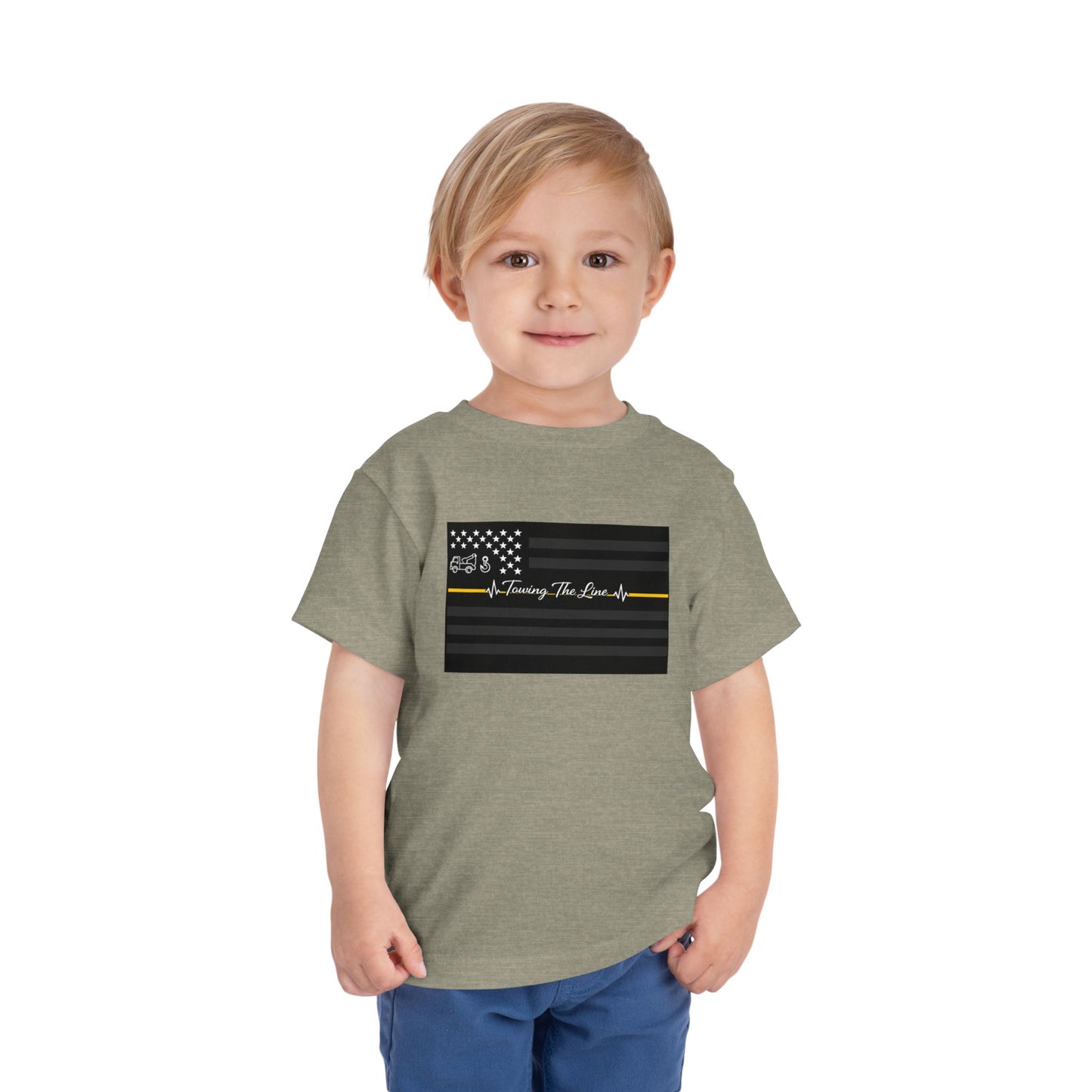 Thin Yellow Line Toddler Unisex Short Sleeve Crewneck Tee