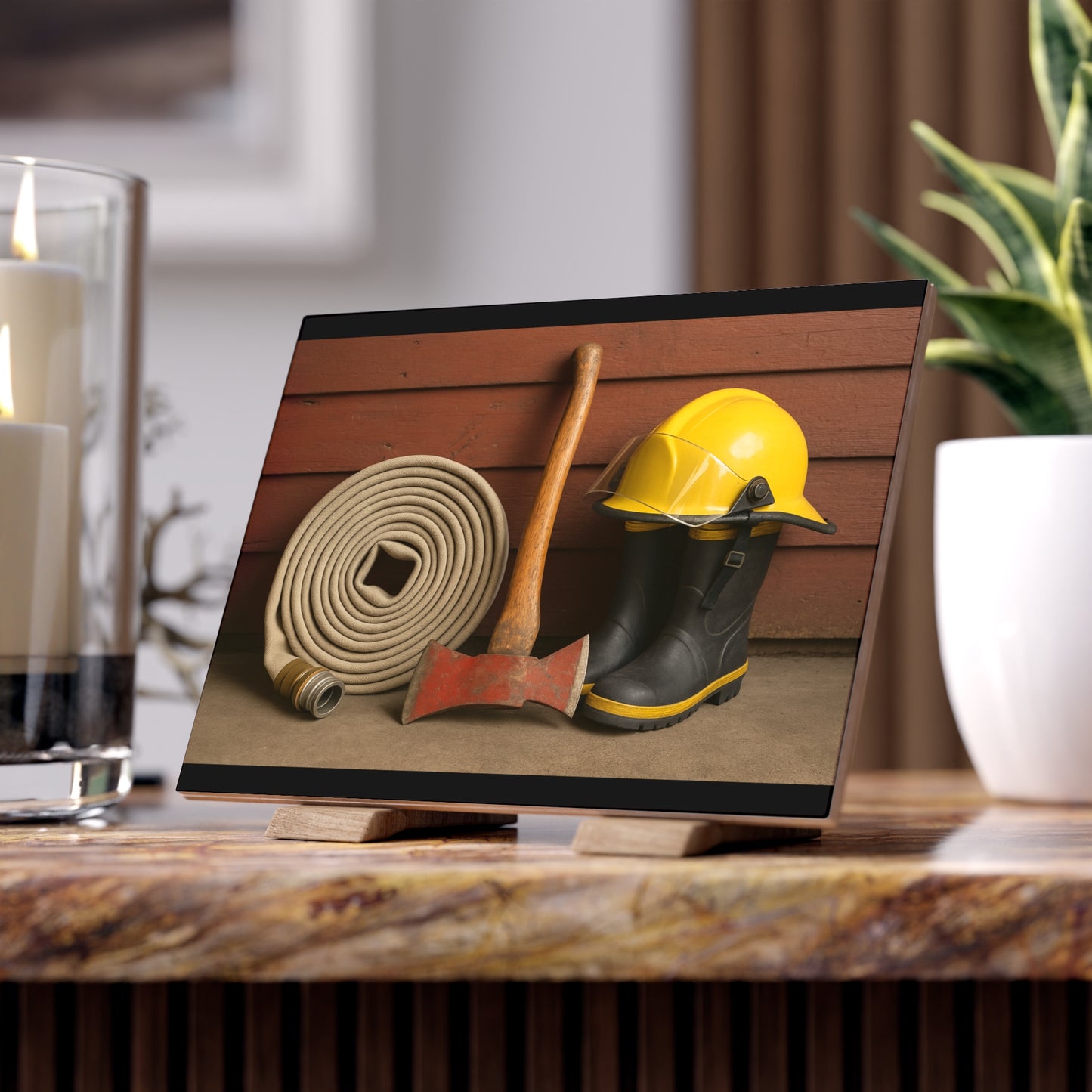 Fire/Rescue Appreciation Ceramic Photo Tile