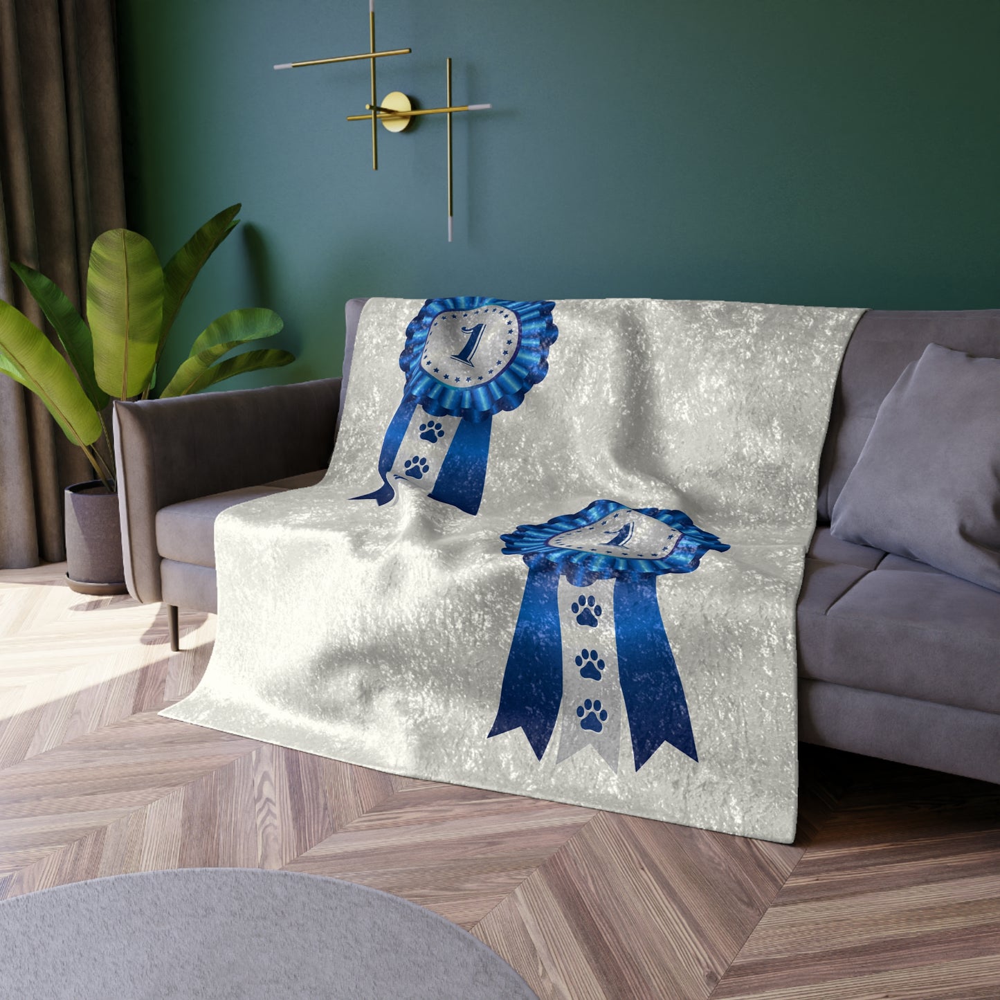 Show Ribbon Crushed Velvet Blanket