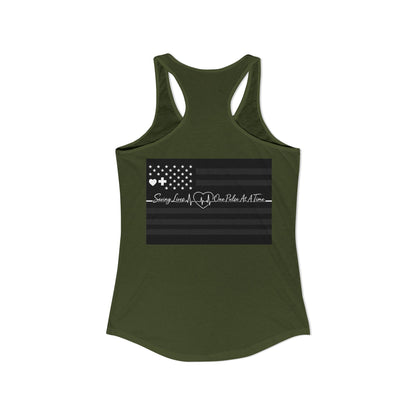 Thin White Line Women's Racerback Tank