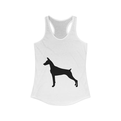 Doberman Silhouette Women's Racerback Tank