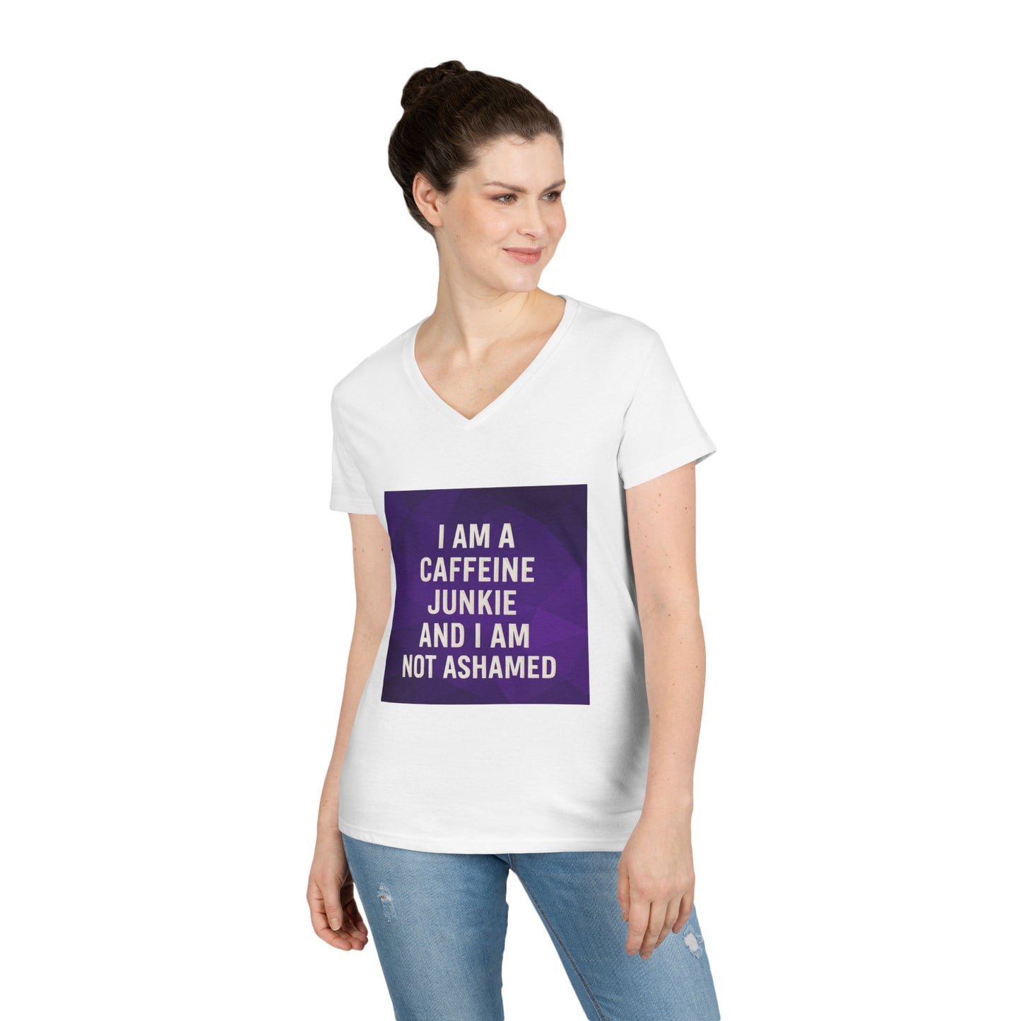 Caffeine Junkie Women's V-Neck T-Shirt