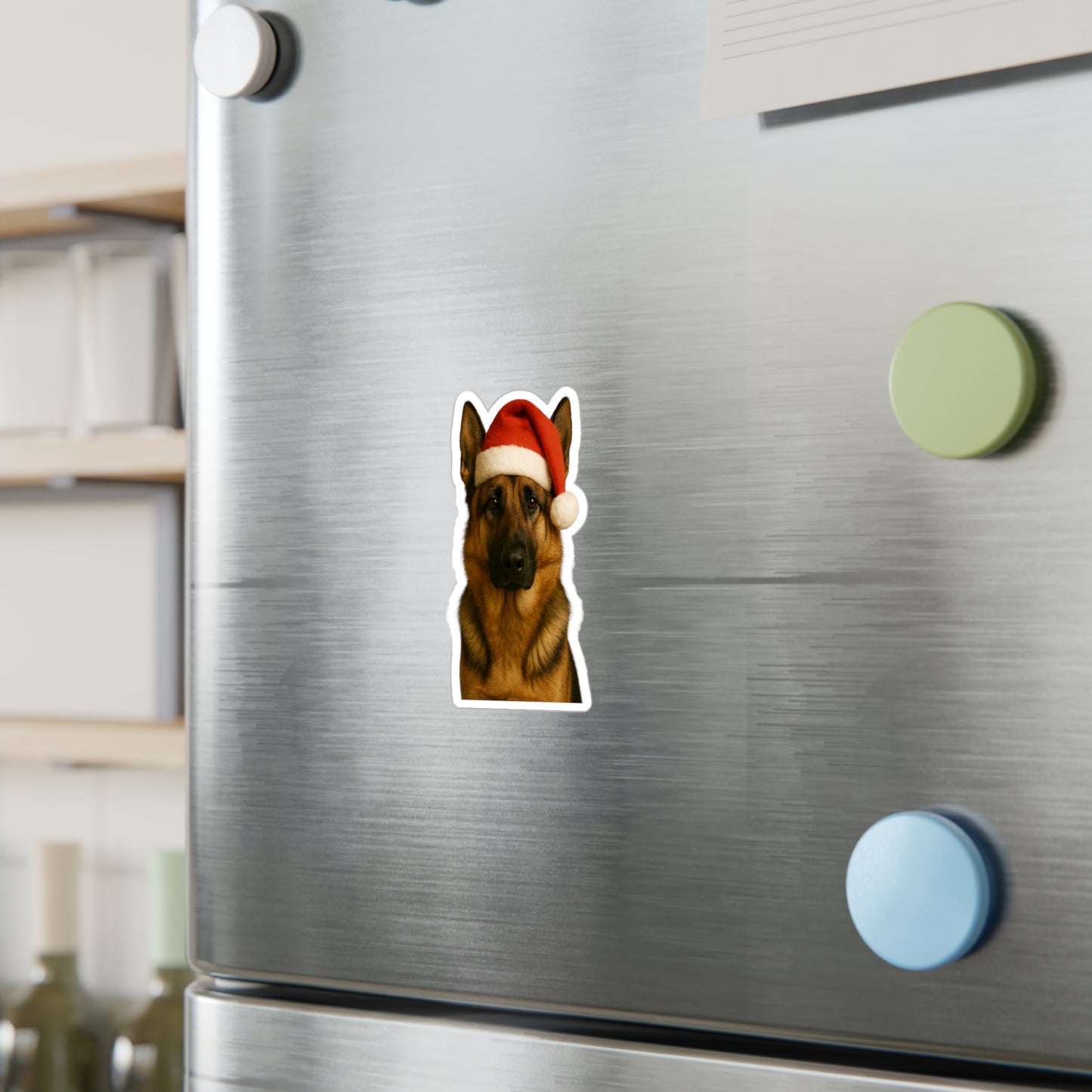 Santa Paws German Shepherd Vinyl Decal