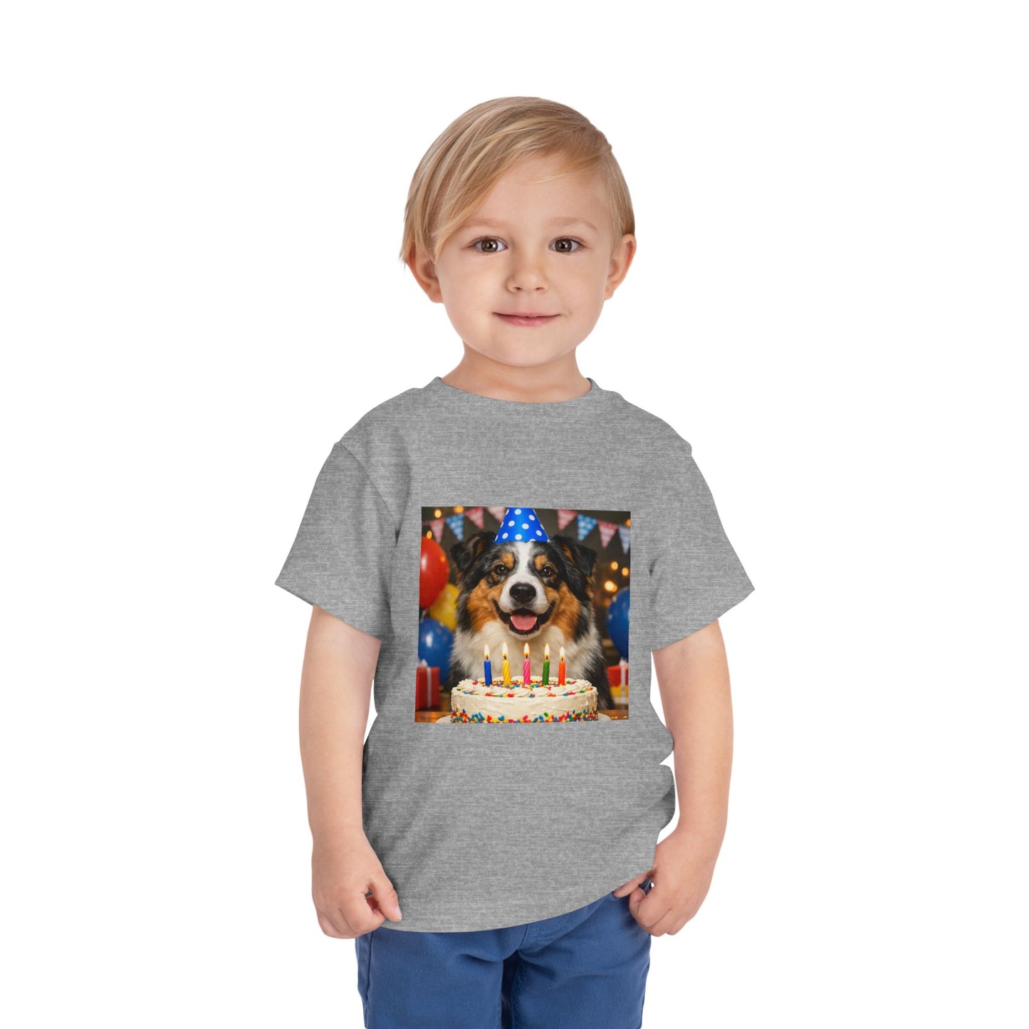 Birthday Buddy Aussie Toddler Unisex Short Sleeve Crewneck Tee