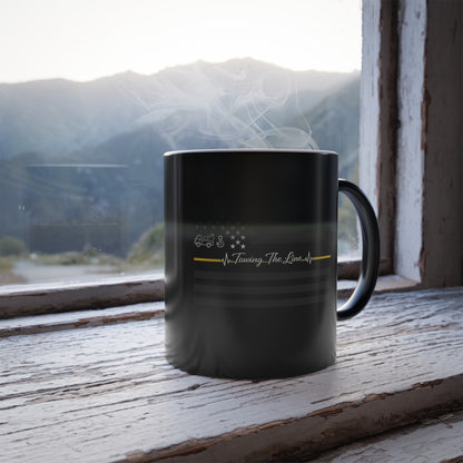 Thin Yellow Line Color Changing Mug