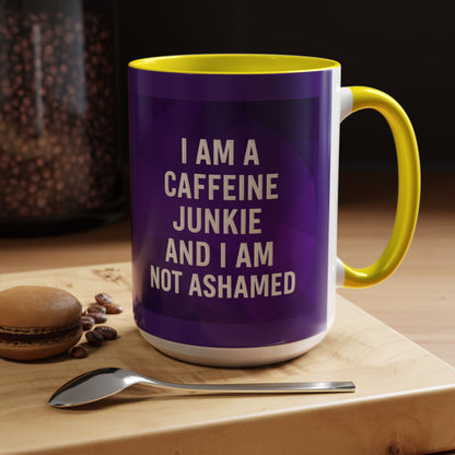 Caffeine Junkie 2-Tone Coffee Mug