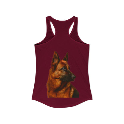 German Shepherd Head Women's Racerback Tank