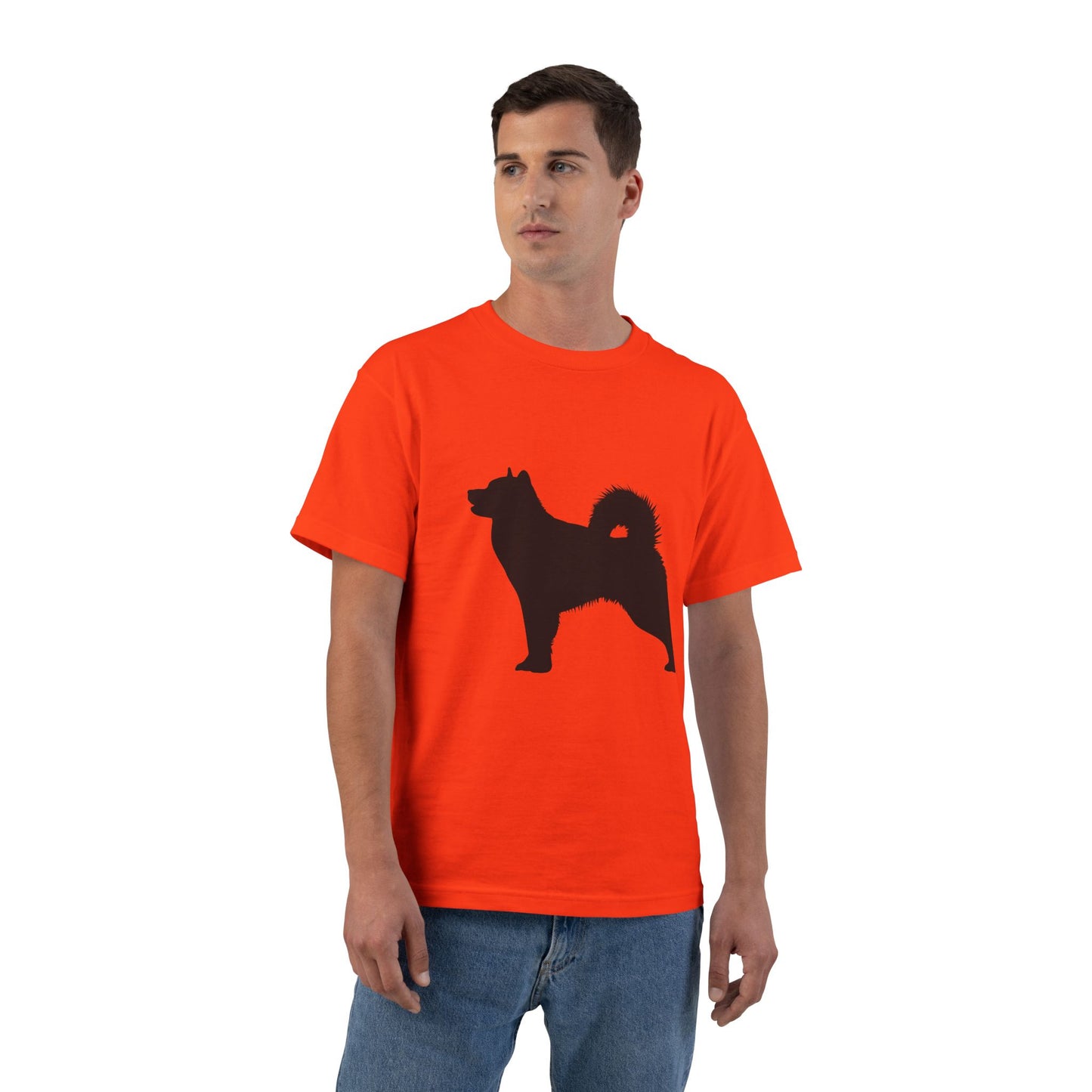 Malamute Silhouette Men's Short-Sleeve Crewneck Tee