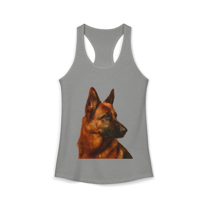 German Shepherd Head Women's Racerback Tank