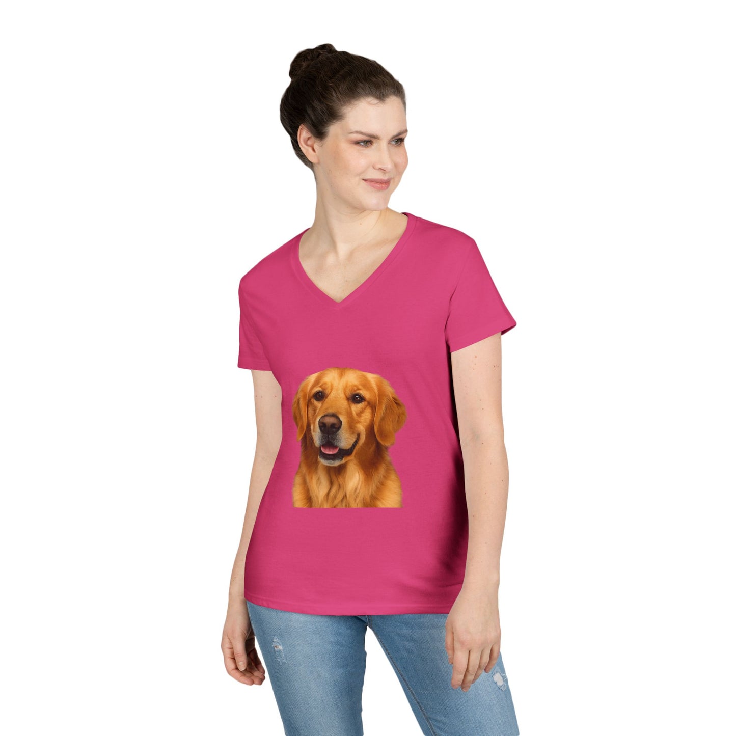 Golden Head Women's V-Neck T-Shirt