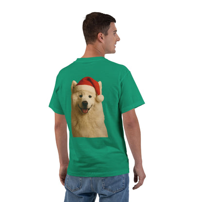 Santa Paws Samoyed Men's Short-Sleeve Crewneck Tee