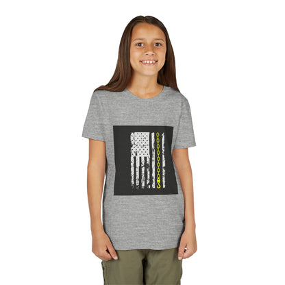 Thin Yellow Line Youth Unisex Short Sleeve Crewneck Tee