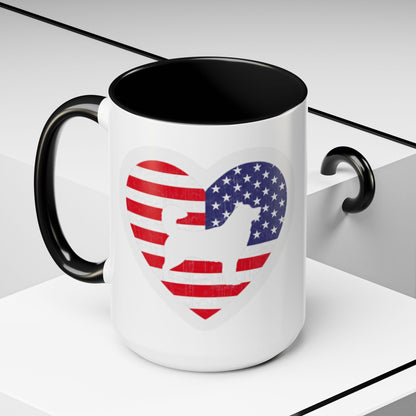 Malamute Flag 2-Tone Coffee Mug