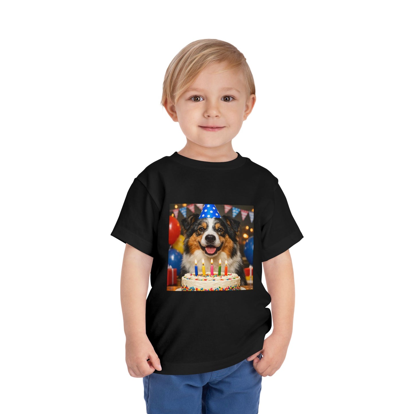 Birthday Buddy Aussie Toddler Unisex Short Sleeve Crewneck Tee