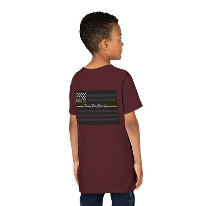 Thin Yellow Line Youth Unisex Short Sleeve Crewneck Tee