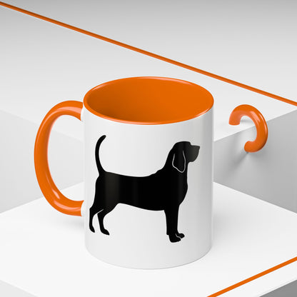 Bloodhound Silhouette 2-Tone Coffee Mug