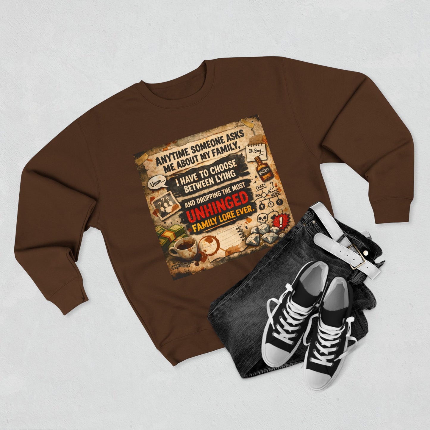 Unhinged Family Unisex Crewneck Sweatshirt