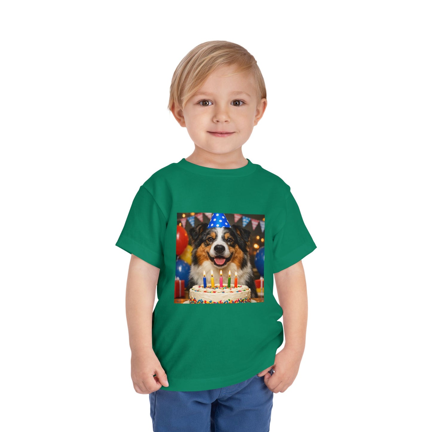 Birthday Buddy Aussie Toddler Unisex Short Sleeve Crewneck Tee