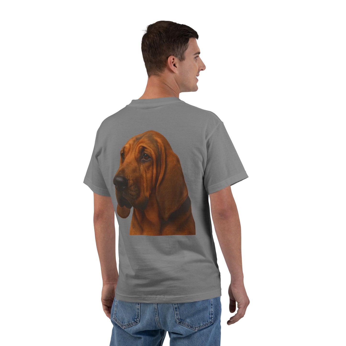 Bloodhound Head Men's Short-Sleeve Crewneck Tee